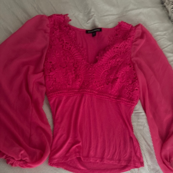 Boston Proper Pink V neck Top - Picture 1 of 4